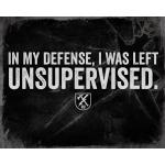 Unsupervised vintage Tin Sign