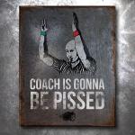 Neutral Hands Wrestling Vintage Tin Sign