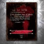 Sic Semper Tyrannis Vintage Tin Sign