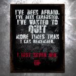 Never Quit Vintage Tin Sign