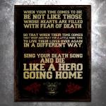 Sing Your Death Song Vintage Tin Sign