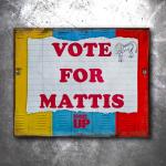Vote For Mattis Vintage Tin Sign