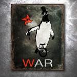 War Penguin Vintage Tin Sign