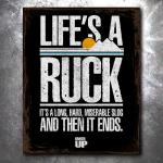 Life's A Ruck Vintage Tin Sign