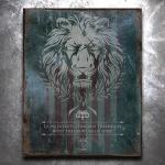 Live As A Lion Vintage Tin Sign