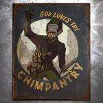 Chimpantry Vintage Tin Sign