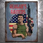 Reagan's Raiders Vintage Tin Sign
