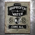 Ibruprofen And Water Vintage Tin Sign