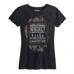 Women's Books&comma; Whiskey and Ammunition Tee