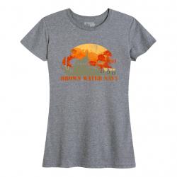 Women's Brown Water Navy Tee