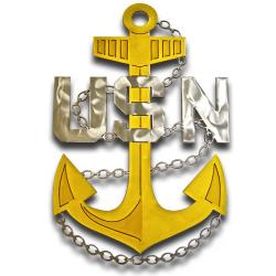 American Liquid Metal - Navy Chief Anchor Sign