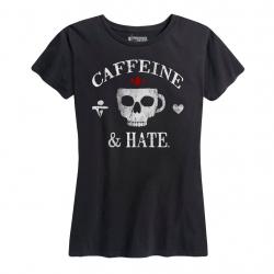 Women's Caffeine & Hate Skull Mug Tee