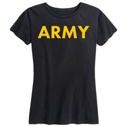 Women's Army Black and Yellow PT Tee