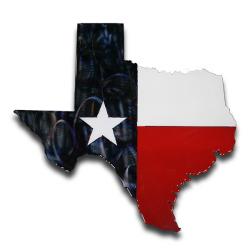 American Liquid Metal - Texas Flag Sign