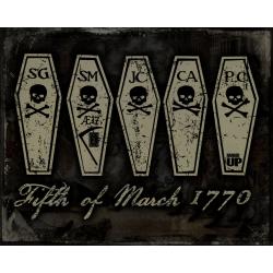 Boston Massacre Vintage Tin Sign