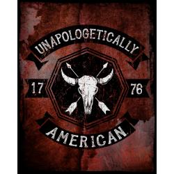 Unapologetically American Bison Skull Vintage Tin Sign