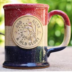 God&comma; Guns&comma; and Old Glory Stoneware Mug