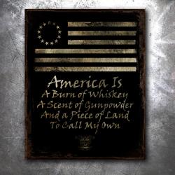 America Is Vintage Tin Sign