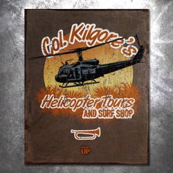 Col Kilgore's Helicopter Tours Vintage Tin Sign