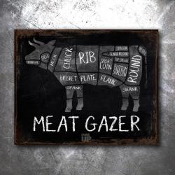 Meat Gazer Vintage Tin Sign