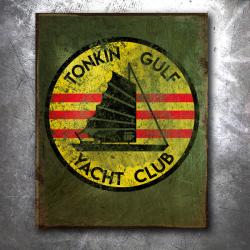 Tonkin Gulf Yacht Club Vintage Tin Sign
