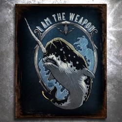 I Am The Weapon Vintage Tin Sign
