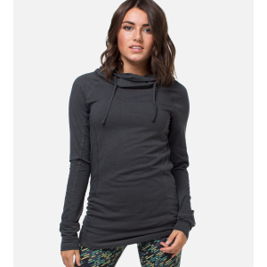 Bamboo Cowl Neck Hoodie - Carbon - M