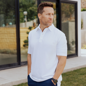 Cariloha Performance Jacquard Polo - White - S - $79.00 at Cariloha 