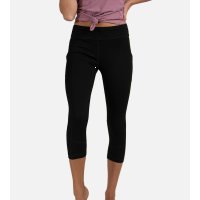 Bamboo Pieced Athletic Cropped Legging - XS