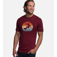 Bamboo Comfort Crew Tee - Sunset Surfer - Rockwood Red - 2XL