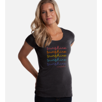 Bamboo Scoop Tee - Sunshine - Charcoal - M