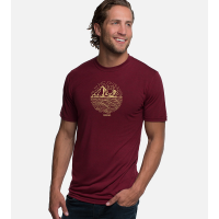 Bamboo Comfort Crew Tee - Mountain Waves - Rockwood Red - M