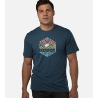 Bamboo Comfort Crew Tee - Beach Hexagon - Bermuda Blue - S