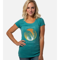 Bamboo Scoop - Frond Silhouette - Tropical Teal - XS