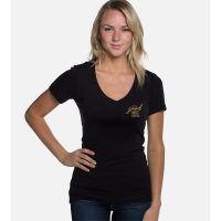 Bamboo V-neck - Sunny Vibes Pocket - Black - XS