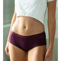 Bamboo Boyshort Briefs - Merlot - L