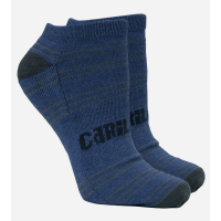 Women's Bamboo Striped Ankle Socks - Royal Blue - L/XL