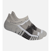 Bamboo Tab Athletic Sock - Light Heather Gray/ White - M