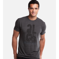 Bamboo Comfort Crew Tee - Brushed Aloha - Charcoal - S