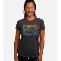 Bamboo Crew Tee - Fun Palms - Charcoal - S