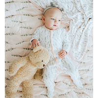 Bamboo Romper - Wildflowers Hush Gray - 0-3 Months