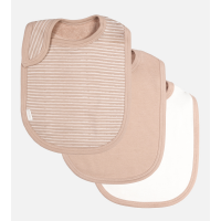 Bamboo Bib Set - Stripes Stone