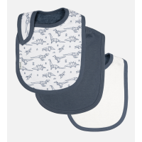 Bamboo Bib Set - Dino Dreamy White