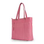 Pink Leather Laptop Tote