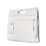 Ladies Briefcase - White Leather
