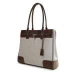 Madison Tote - Taupe / Chocolate