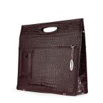 Ladies Briefcase - Espresso Faux-Croc