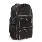 Deluxe Baseball / Softball Gear Bag - Black / Silver