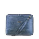 Laptop Portfolio - Blue Faux-Croc
