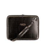 Laptop Portfolio - Black Faux-Croc